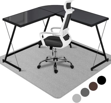 Килимок під стілець для офісу | 140x90 см | Захист від подряпин | Для ламінату, паркету та твердих підлог (Світло-сірий)