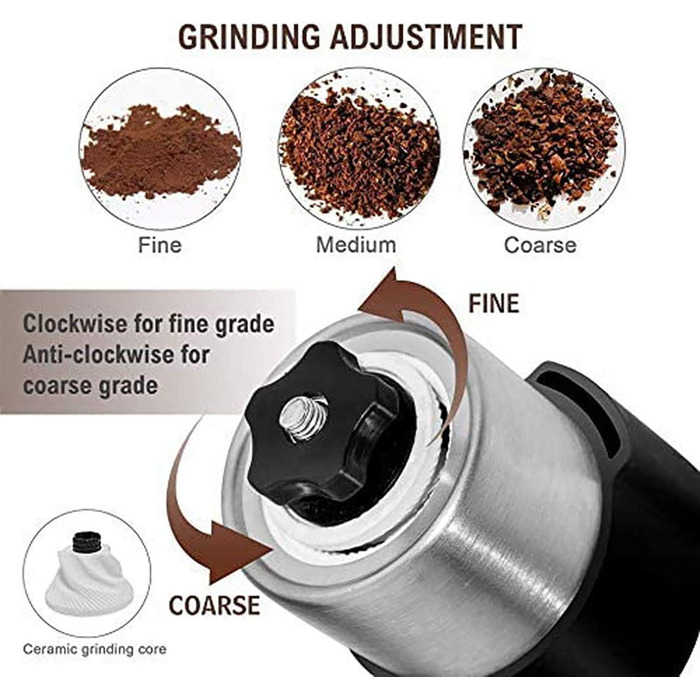 Porlex Tall - ручна кавомолка, срібна