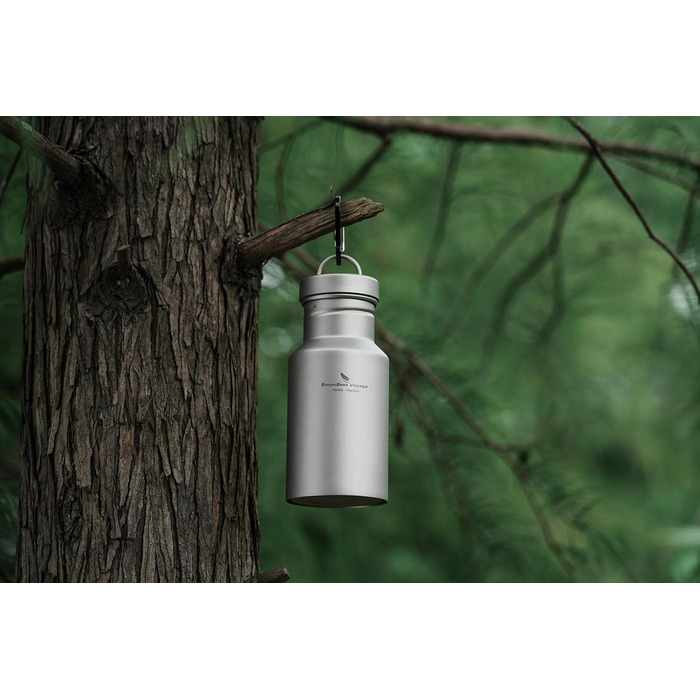 Фляга для води iBasingo Titan 400мл - металева, для туризму, спорту, кемпінгу, широке горлечко, витокозахист