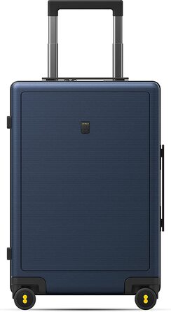Валіза LEVEL8 з жорстким корпусом 66 см, 65 л, темно-синя, 4 колеса, TSA замок, 100% полікарбонат, мікродіамантове покриття, дорожній чемодан для подорожей