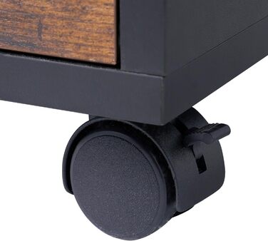 Шафа для документів на колесах SogesHome, мобільний контейнер для офісу, 3 висувні ящики, білий, з замком, для дому та офісу (Вінтаж)