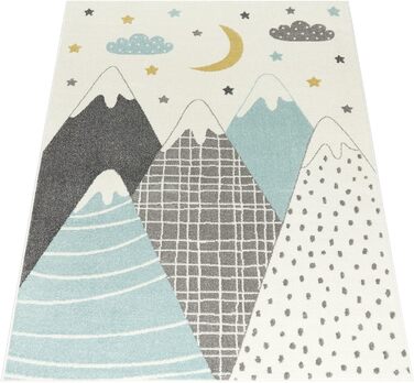 Дитяча кімната Дитячий килимок Ігровий килимок Хлопчик Дівчатка Короткий ворс Сучасні гори Зірки Хмари Рожевий, Розмір (240 см х 340 см)