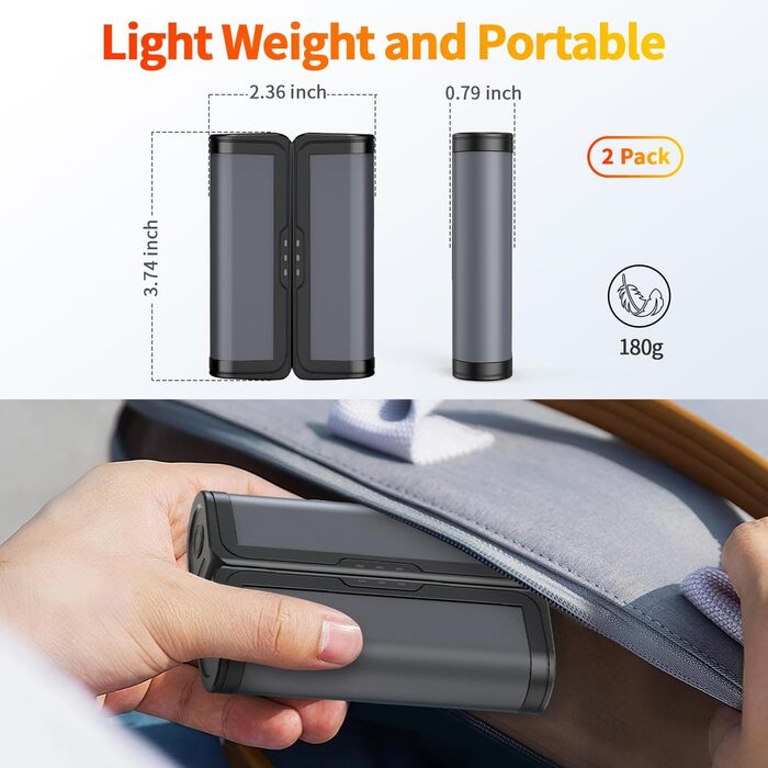 Електричні грілки для рук 2 шт. - USB, багаторазові, 3 режими нагріву, для дітей та жінок (сірі)