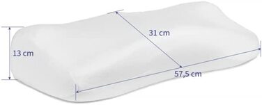 Подушка від хропіння AescuBrands PosiForm 57,5х31х13 см біла