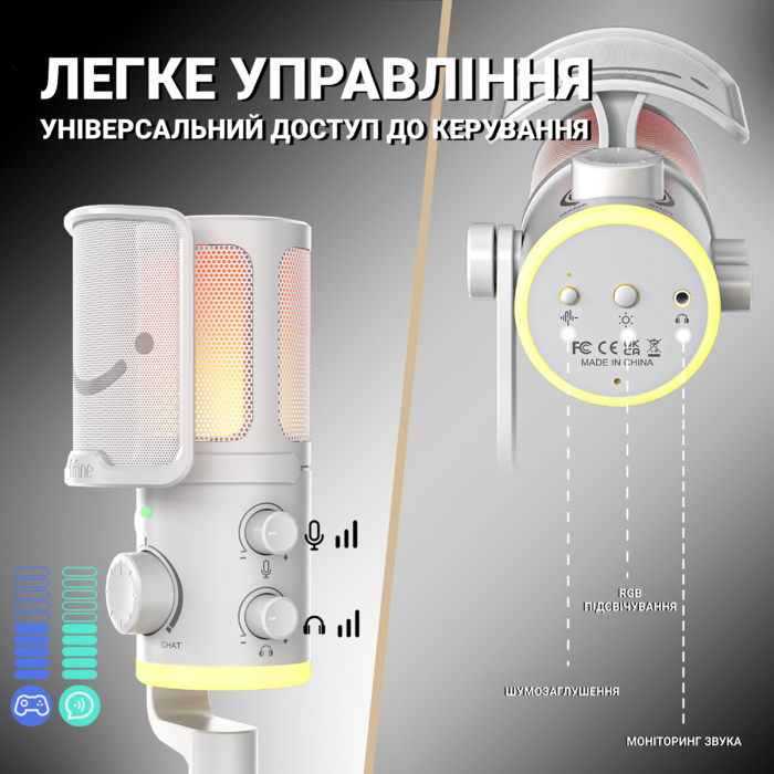 USB мікрофон Fifine AM6W