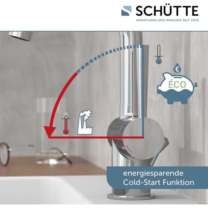 Змішувач для ванної SCHÜTTE 79710 LONDON з висувною лійкою, для миття волосся, однорідний, з комплектом зливу, хром