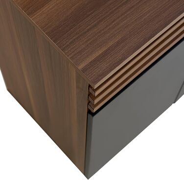 Комод з подвійними дверцятами та 3 висувними ящиками, дерев'яний, 140x40x76 см (150x40x85 см)