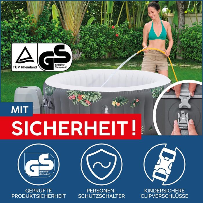 Надувний спа-басейн з гідромасажем Bestway Lay-Z-Spa Miami AirJet Whirlpool, для 2-4 осіб, 180 x 66 см