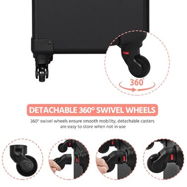 Косметичка-валіза Yaheetech 4-в-1 з роликами: зручний органайзер для макіяжу та косметики