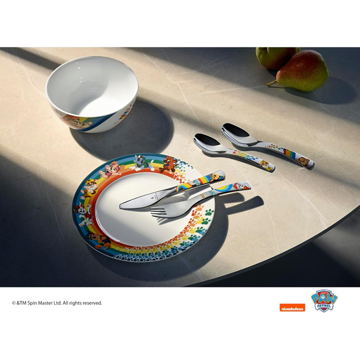 Набір дитячого посуду Paw Patrol WMF 6-ти частинний з нержавіючої сталі, від 3 років, Cromargan, для миття в посудомийній машині