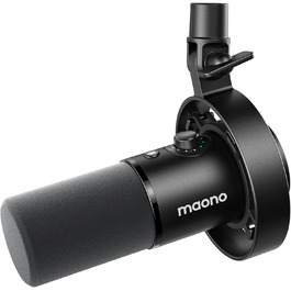MAONO PD300X подкаст-мікрофон XLR/USB з шумозаглушенням, 192kHz/24Bit Hi-Fi аудіо, кнопка вимкнення звуку, програмне забезпечення для подкастингу, стрімінгу та студійного запису