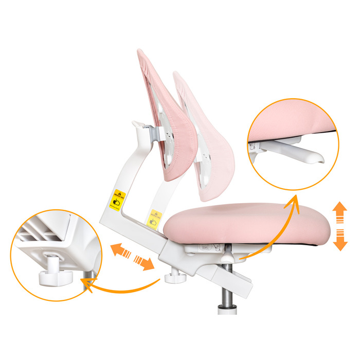 Дитяче крісло Evo-kids Mio Lite Pink (арт.Y-208 KP)