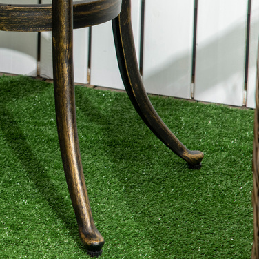 Збільшений садовий столик: міцний садовий столик із алюмінієвого лиття, круглий, витримує до 60 кг, діаметром 60 см та висотою 52,5 см.