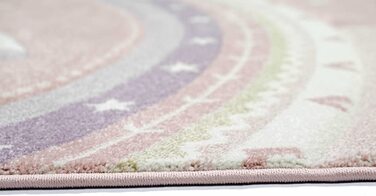 Килим HOME24 дитячий килим для спальні Єдиноріг Веселка кремово-рожевий Розмір (160x230 см)