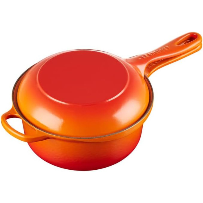 Le Creuset Marmitout: каструля-скороварка з чавуну, 22 см, 2.3 л, кольору Ofenrot