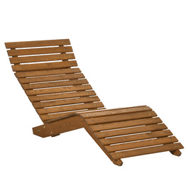 Outsunny шезлонг, шезлонг, садовий шезлонг для басейну, балкон до 120кг, виготовлений з масиву тикового дерева 66x170x77см