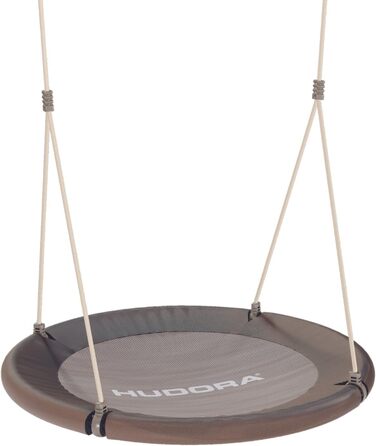 Шоукель HUDORA Nestschaukel Lounge - регульована висота, діаметр 90/110 см, до 150 кг, закрита сидіння, сімейна для дому та саду (Моха, 90 см, Single)