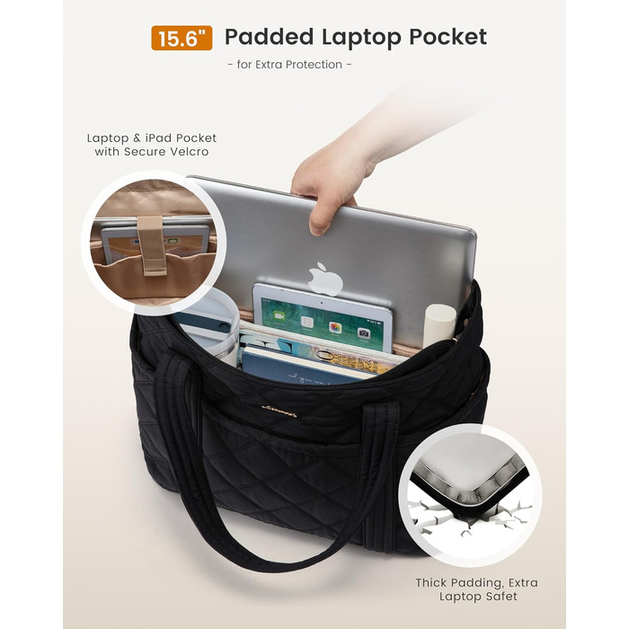 LOVEVOOK Сумка-шоппер для жінок, містка сумка-тоут, 15.6