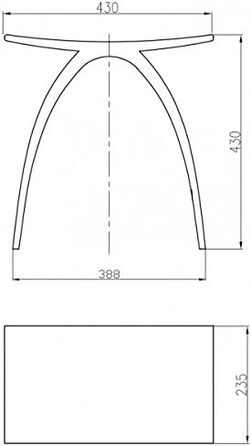 Стілець для ванної кімнати Bernstein Badhocker PB4001 з мінерального каменю, білий матовий, 43 x 43 x 23,5 см, водонепроникний, антиковзкий, без запаху, універсальний для сидіння та зберігання
