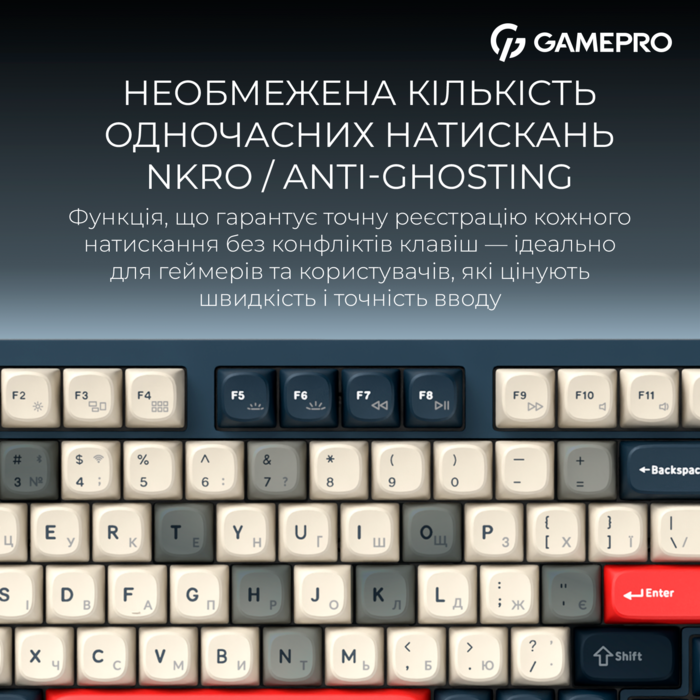Бездротова механічна клавіатура GamePro Asgard Drakkar (MK305BL)