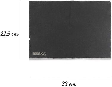 Сервірувальна дошка Boska шиферна L Duo / 33 см / чорна / 330 x 230 x 12 мм / 330 x 230 x 12 мм
