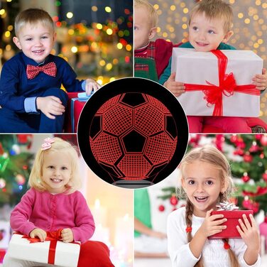 Нічник для футболу INTOBAS, 3D-футбольна оптика, інтелектуальний датчик, сенсорний перемикач, мультяшний світлодіод, приліжковий столик, Світильник для настрою, свято, вечірка, косплей, день народження