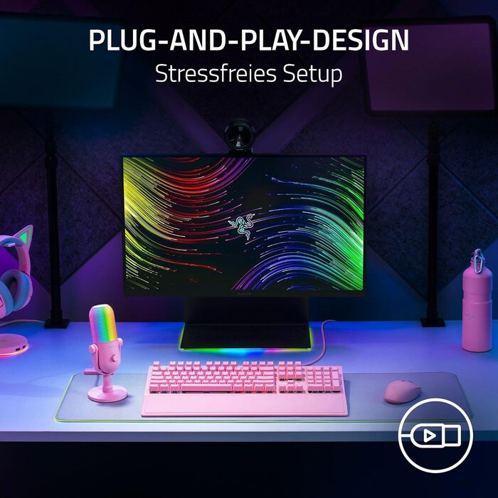 Мікрофон Razer Seiren V3 Mini - Рожевий (USB, компактний, з LED-індикатором, для стрімінгу)