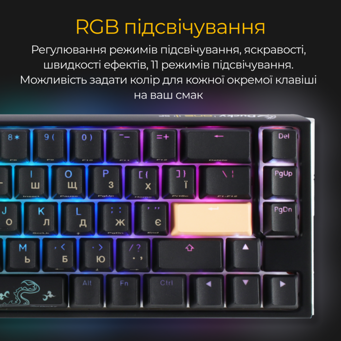 Механічна клавіатура Ducky One 3 SF Cherry MX Brown RGB Black UA