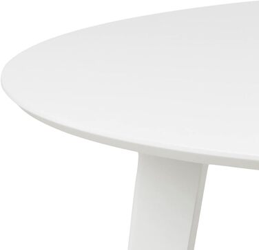 Стіл обідній Roxanne Runder від AC Design Furniture: круглий, Ø 105 см, висота 76 см, для 4 осіб, шпон, колір білий. Сучасний ретро стиль для кухні/їдальні