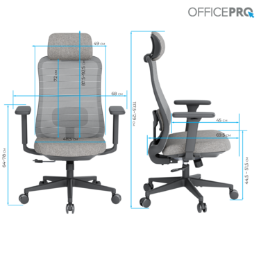 Крісло офісне OfficePro Wave OC599-B-DG-DG