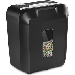Шредер VidaTeco Cross Cut P-4 для паперу та кредитних карток, 11.5L, чорний