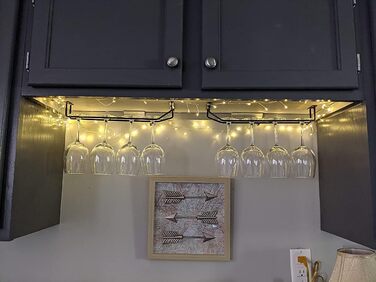 Тримач для келихів RedDreamer, 14 дюймів (2 шт.), чорний, для шафи, кухні, бару, нержавіюча сталь