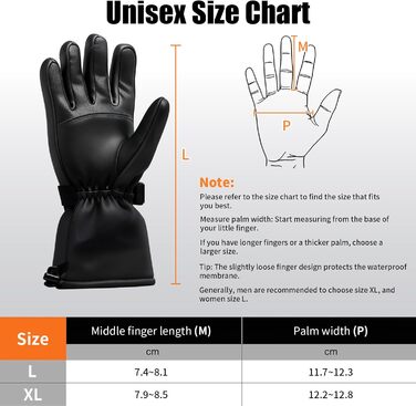 Гріючі рукавички для жінок 7JI, чорні