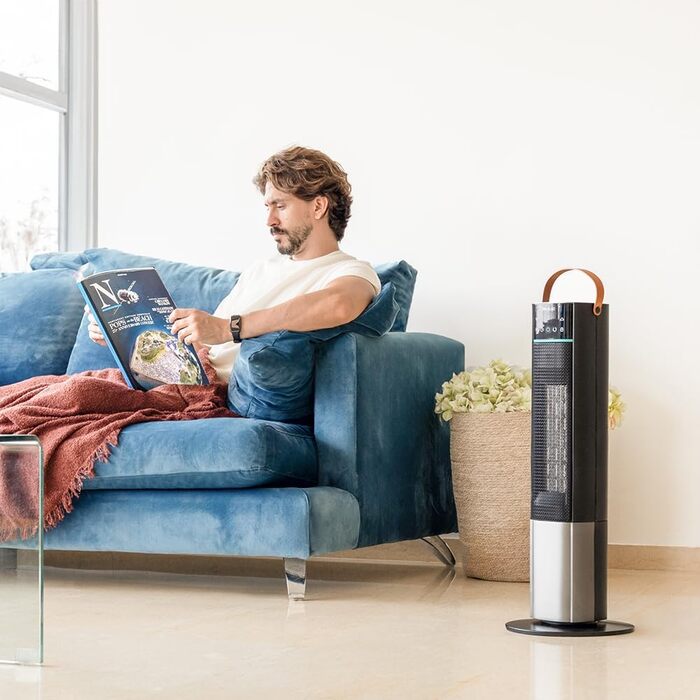 Керамічний обігрівач Cecotec ReadyWarm 10050 Top Ceramic Pro, 2200 Вт, з осциляцією, 3 режими, світло, керування сенсором та пульт, система безпеки