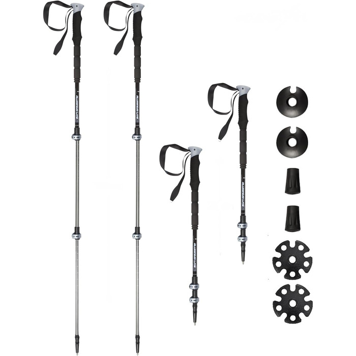 Трекінгові палиці Ski Pole Ski Touring Pole Лижні палиці для походів (ЧОРНИЙ/СІРИЙ), 1 Touring Pole