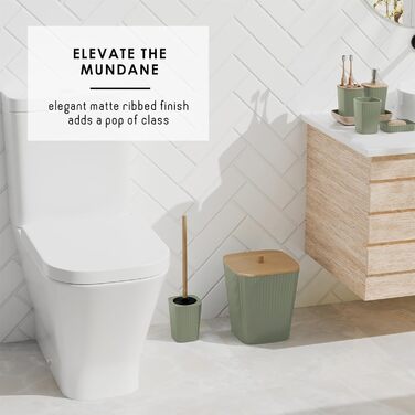 Набір аксесуарів для ванної кімнати Clara Clark, 6 шт., салатовий колір