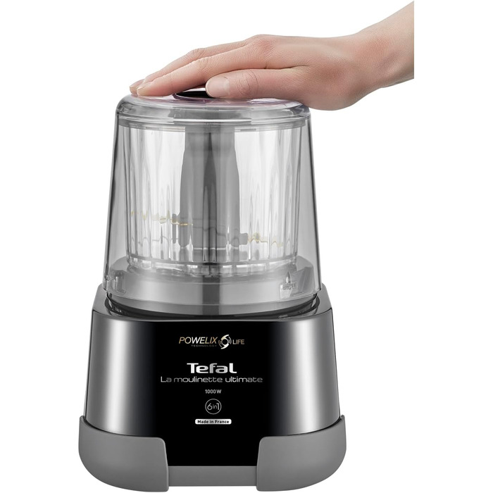 Подрібнювач Moulinex La Moulinette Ultimate, електричний, 1000 Вт, 350г/550мл, 5 функцій, чорний (DP810810)