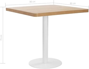 Столик для бістро/бару 60x60 см, MDF, Темно-коричневий | vidaXL