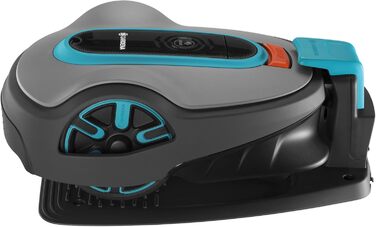 Робот-газонокосачка Gardena Smart Sileno Life 1000: інноваційна технологія LONA KI, SensorControl, для схилів до 35%, з smart Gateway, UK-версія (19702-68), чорний/бірюзовий/сірий