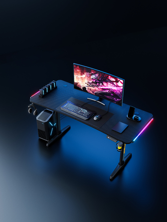 Комп’ютерний стіл з електрорегулюванням висоти Anda Seat Terminator RGB Black