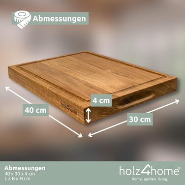 Сервірувальна та обробна дошка 'Аліна дуб 30x4x40см, holz4home