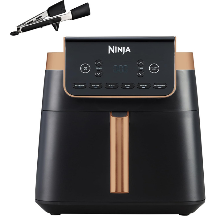 Фритюрниця повітряна Ninja Foodi FlexDrawer AF500EUCP, 6.2L, 7-в-1, чорно-мідна
