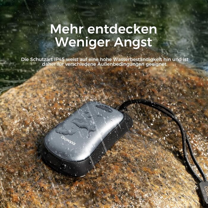 Електричні грілки для рук OCOOPA - 2 шт, водонепроникні IP45, ергономічні, 18 годин тепла, портативні, для активного відпочинку, гольфу, кемпінгу, міста (Шифер-сірий)