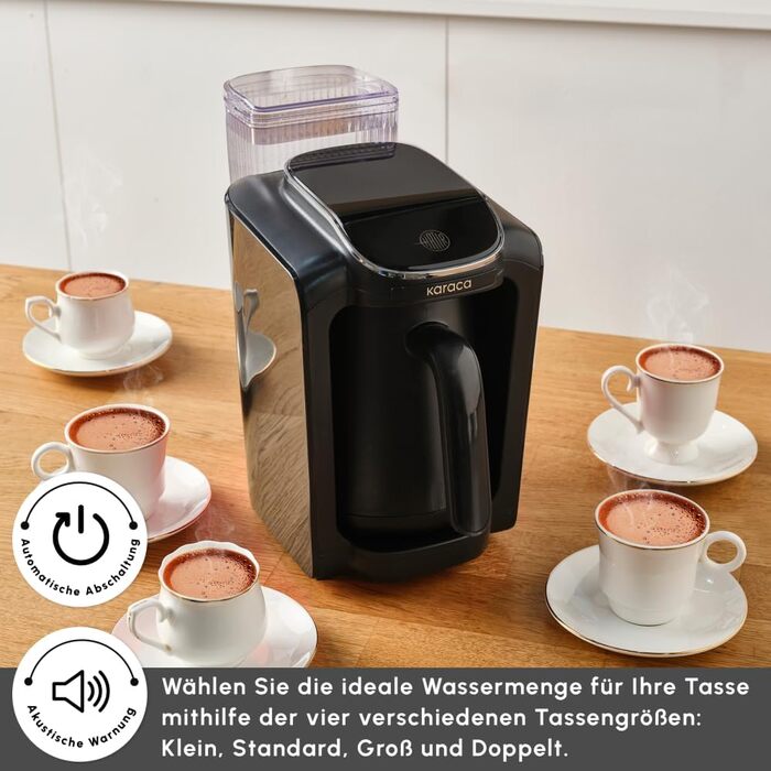 Карача Hatır Aqua: Автоматична турка для приготування кави, чорна