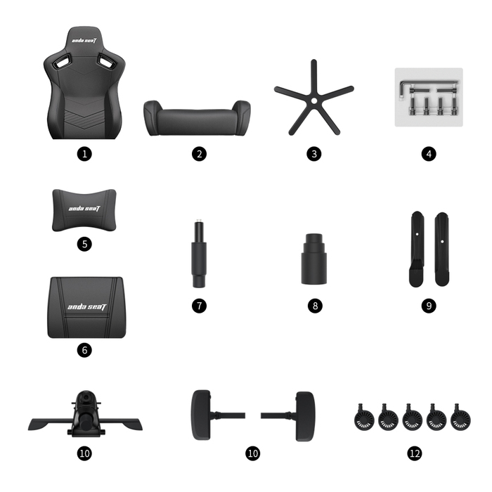 Крісло ігрове Anda Seat Kaiser 2 Black Size XL