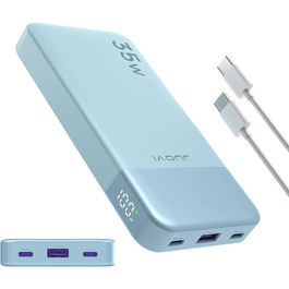 Виходи, 2 входи, PD3.0 QC4.0, дисплей, для iPhone, MacBook, Samsung, 10000mAh, 35W, 3