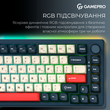 Бездротова механічна клавіатура GamePro Asgard Yord (MK266BL)