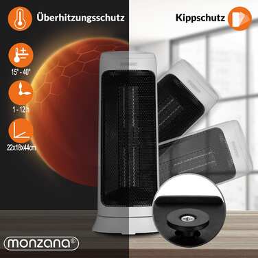 Тепловентилятор MZKH2200 біла кераміка 2000 Вт