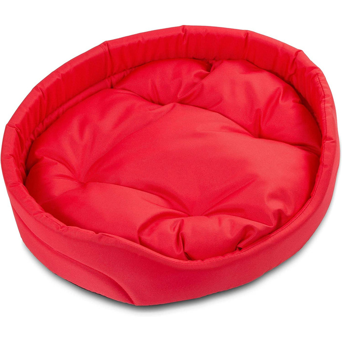 Ліжко для собак в бутік-зоопарку / овальна подушка для собак для маленьких собак або кішок / стійка до подряпин підстилка для собак з подушкою / кошик для собак / миється поліестер / великий S (46x40 см / Колір Червоний S 46x40 см червоний