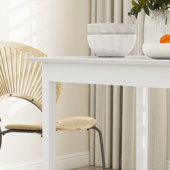 Обідній стіл для кухні, квадратний, сучасний дизайн, 75 см x 75 см x 76 см, білий